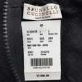 Load image into Gallery viewer, Brunello Cucinelli Charcoal Grey Monili Beaded Long Sleeved Blouse
