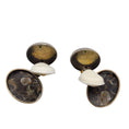 Load image into Gallery viewer, Green Semi-Precious Stone and Sterling Silver Clip-On Drop Earrings
