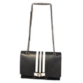Load image into Gallery viewer, Anne Fontaine Black / White Onight Crystal Embellished Calfksin Leather and Suede Shoulder Bag
