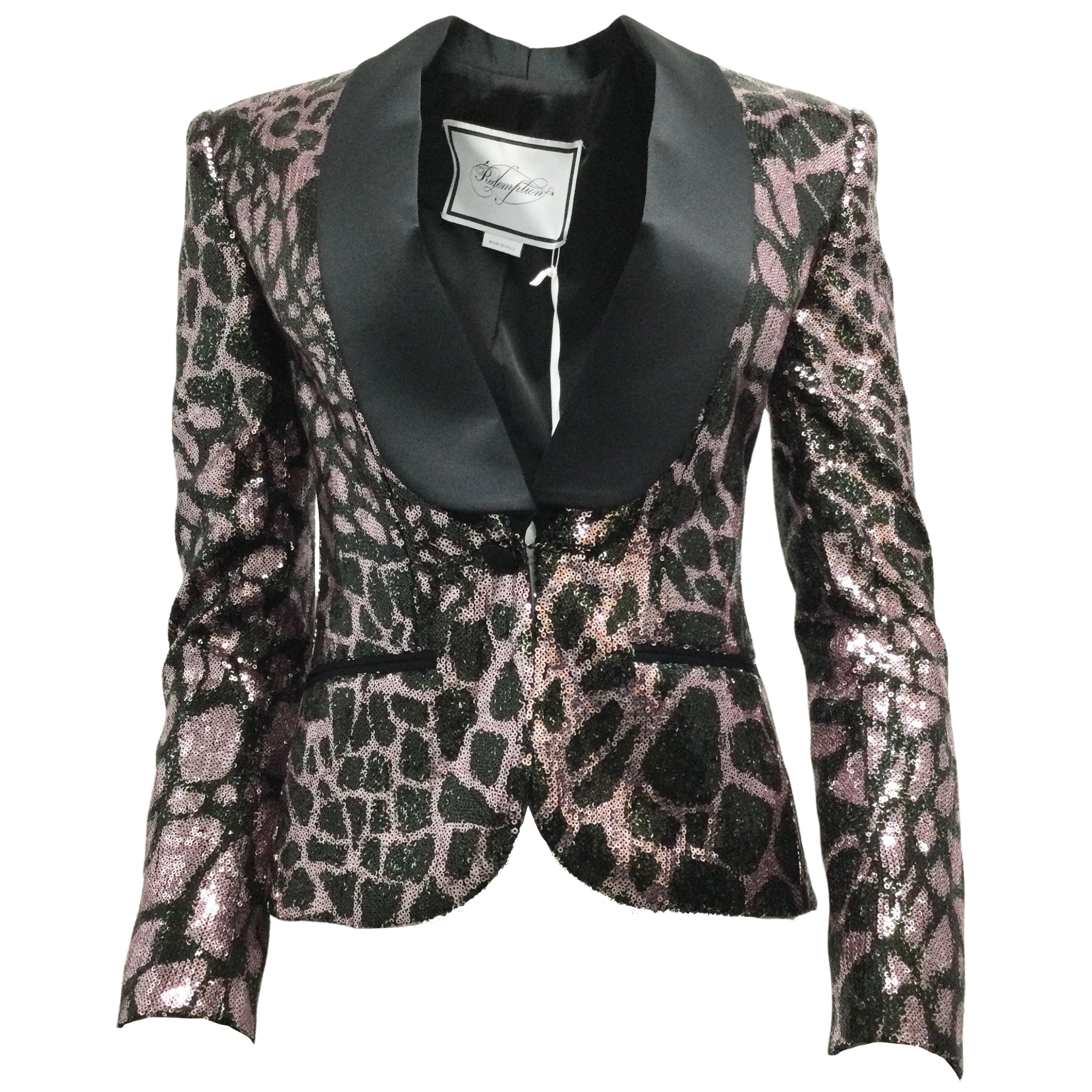 Redemption Pink & Black Sequined Blazer