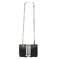 Load image into Gallery viewer, Anne Fontaine Black / White Onight Crystal Embellished Calfksin Leather and Suede Shoulder Bag
