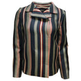 Load image into Gallery viewer, PAULE KA Navy Blue / White / Red Double Breasted Striped Blazer

