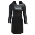 Load image into Gallery viewer, Chanel Black Long Sleeved Lambskin Leather Dress
