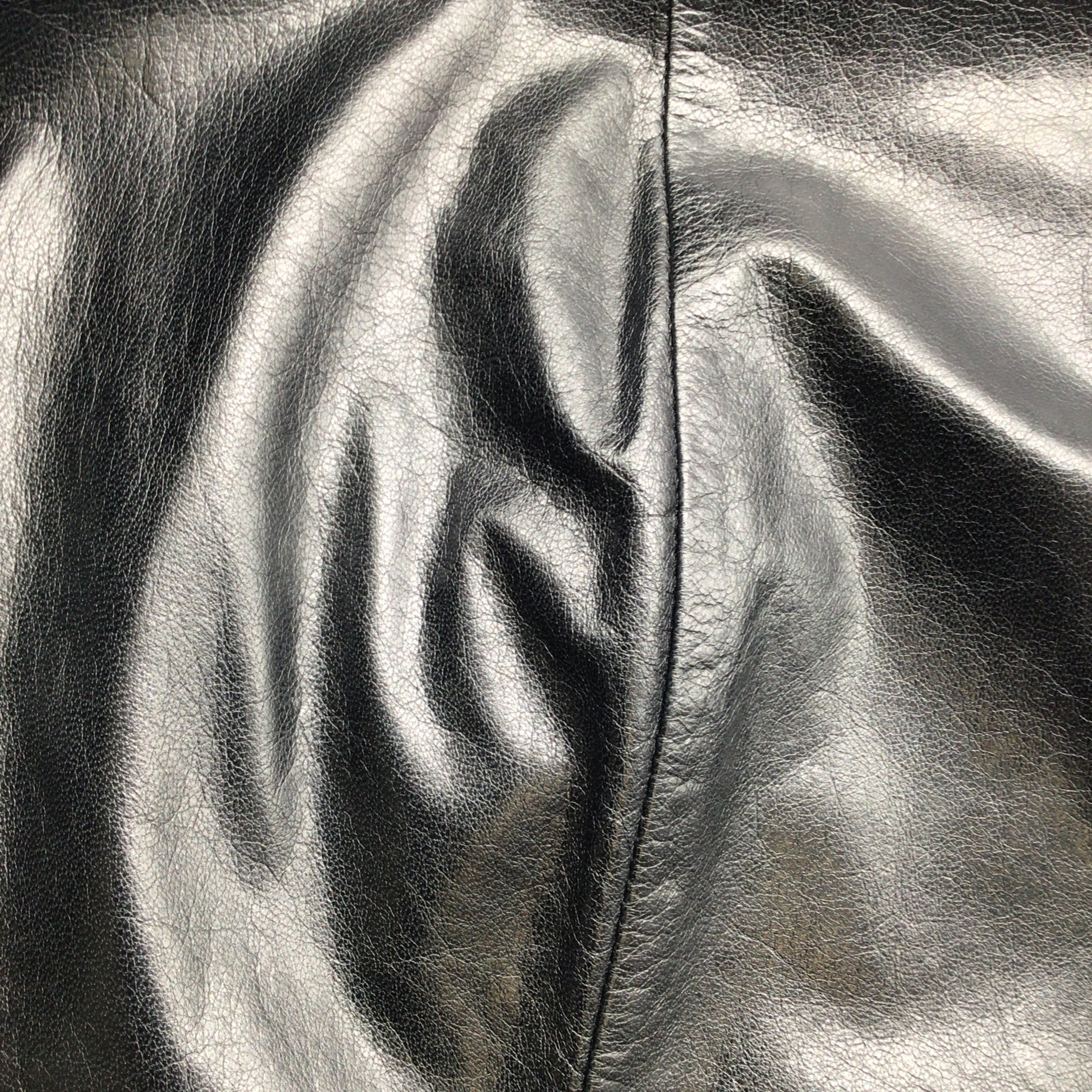 Chanel Black Long Sleeved Lambskin Leather Dress