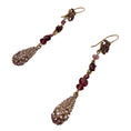 Load image into Gallery viewer, Chanel Purple / Gold Glass and Crystal Long Dangle Earrings
