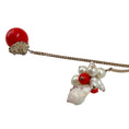 Load image into Gallery viewer, Chanel Gold / Red / Pearl 2005C Shell Charm Necklace
