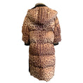 Load image into Gallery viewer, Dolce & Gabbana Brown Leopard Print Puffer 3/4 Sleeve Coat
