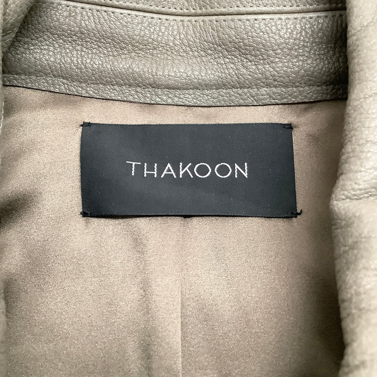 Thakoon Taupe / Grey With Cable Knit Detail Jacket