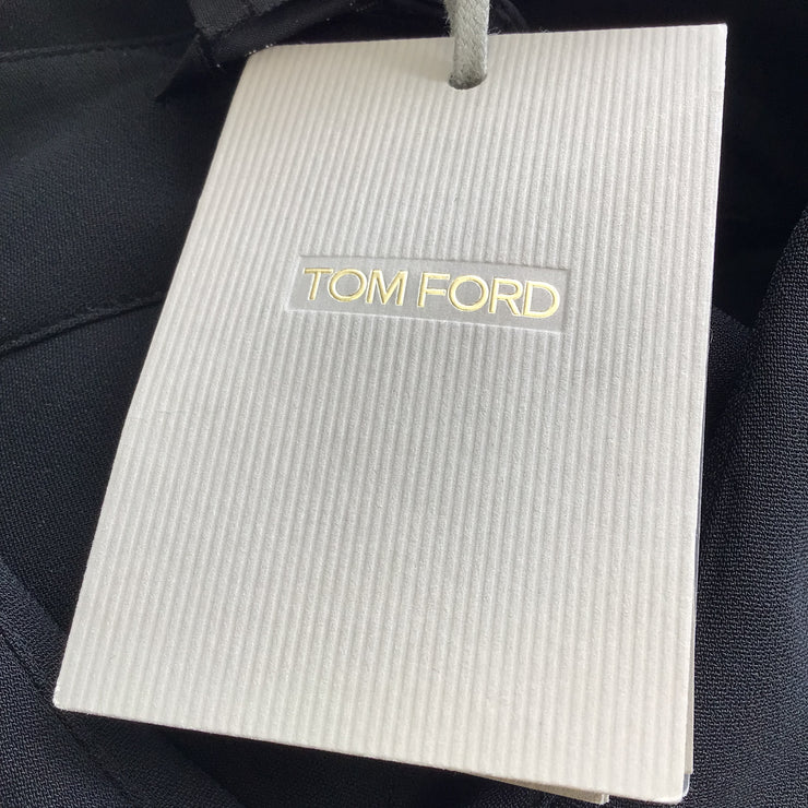 Tom Ford Black Light Stretch Cady Military Shirt Dress