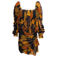 Load image into Gallery viewer, Dodo Bar Or Michaella Floral Printed Square Neck Velveteen Dress in Gloria Black
