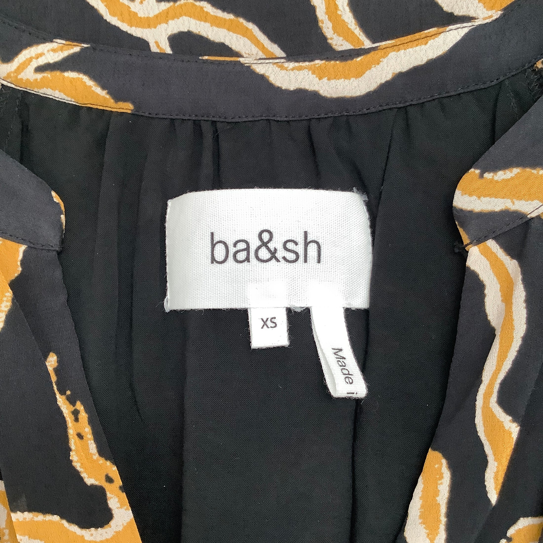 ba&sh Black Multi Candice Work/Office Dress