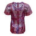 Load image into Gallery viewer, Marc Jacobs Red / Blue Sequined Bow Collar Blouse
