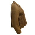 Load image into Gallery viewer, Alberta Ferretti Brown Sequined Raw Silk and Wool Knit Blazer / Jacket
