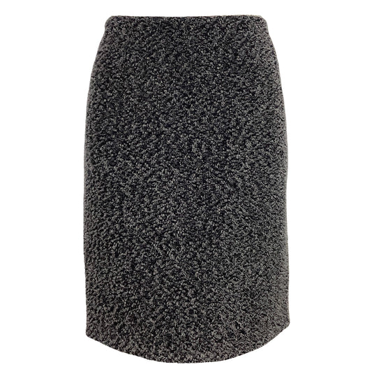 Chanel Grey / Black Boucle Vintage 1994 Skirt