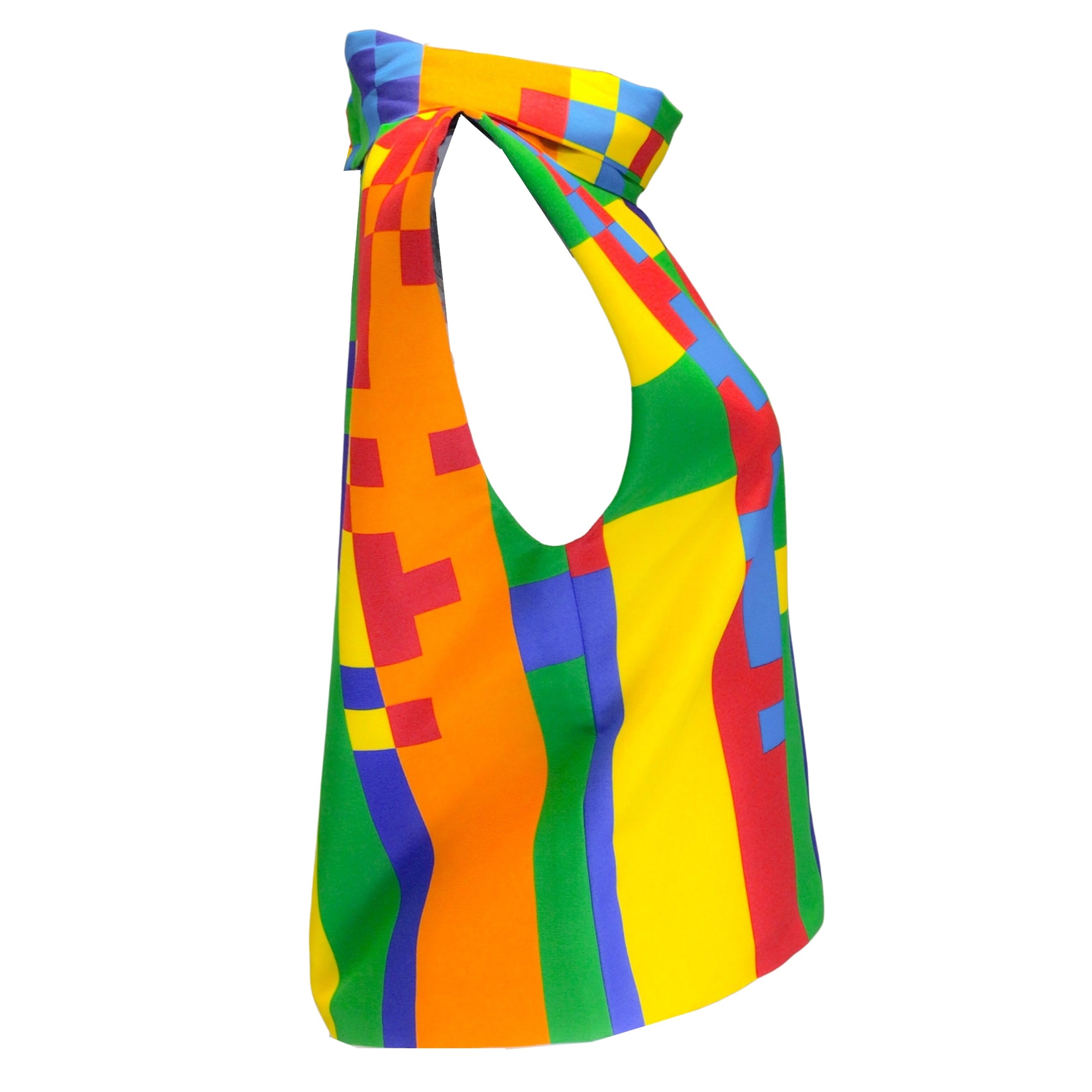 Halpern Rainbow Multi Pixel Print Cotton Top