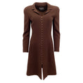 Load image into Gallery viewer, Chanel Brown 1996 Classic Hook and Eye Front Coat
