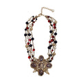 Load image into Gallery viewer, Chanel Blue / Red / Gold Pearl and Gripoix Necklace

