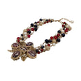 Load image into Gallery viewer, Chanel Blue / Red / Gold Pearl and Gripoix Necklace
