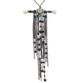 Load image into Gallery viewer, Chanel Gunmetal / Pearl 2011 Bar with Chains / Beads Necklace
