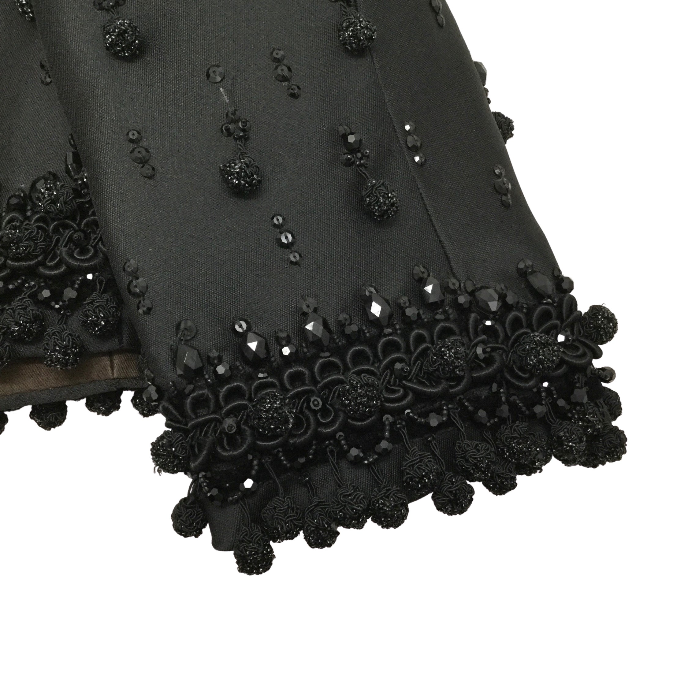 Balmain Black Vintage Beaded Crop Blazer