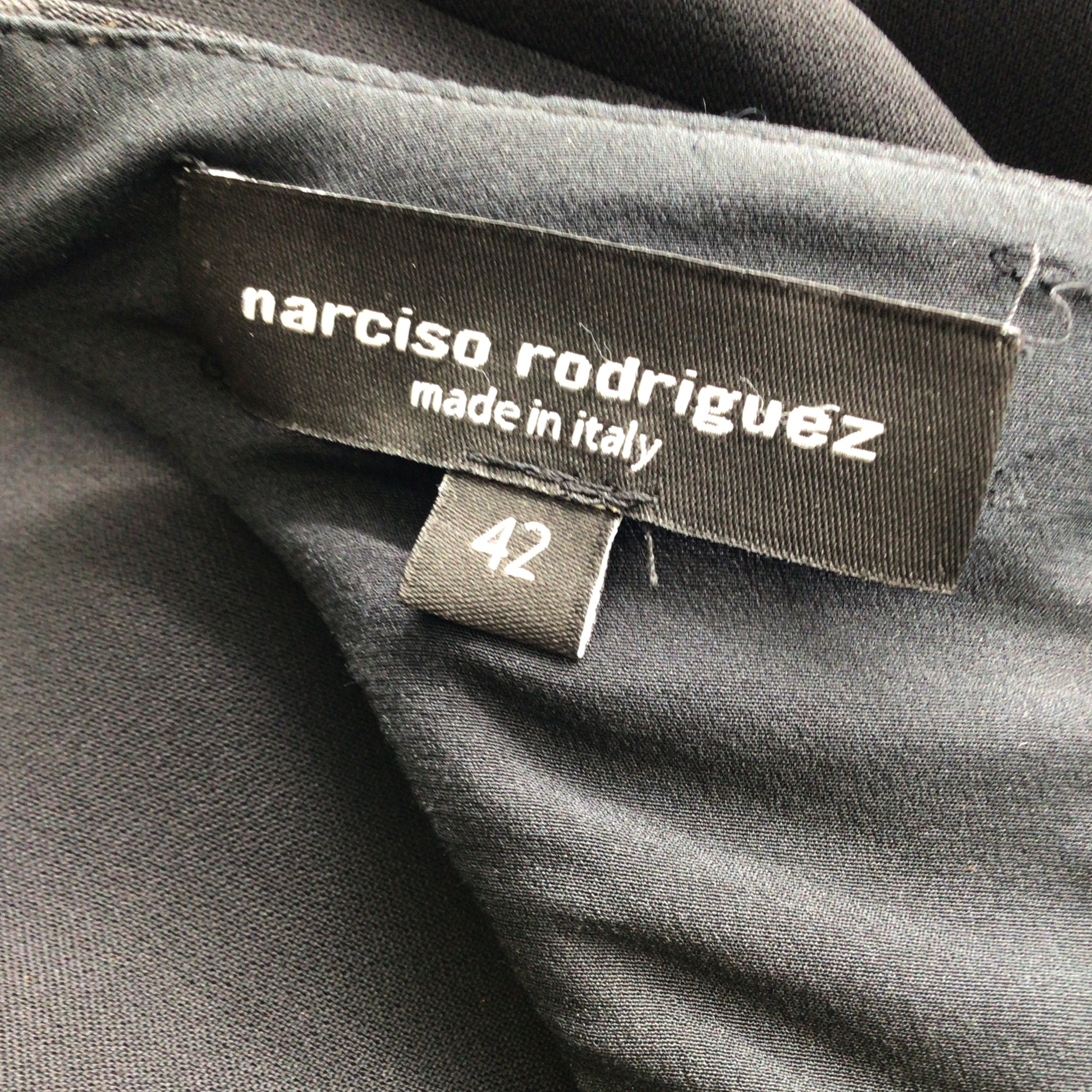 Narciso Rodriguez Black Sleeveless Crepe Full-Length Gown / Formal Dress