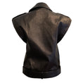 Load image into Gallery viewer, Redemption Black Exaggerated Shoulder Moto Vest
