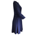 Load image into Gallery viewer, Michael Kors Collection Navy Blue Ruffled Crepe Dress in Maritime
