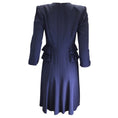 Load image into Gallery viewer, Michael Kors Collection Navy Blue Ruffled Crepe Dress in Maritime
