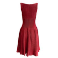 Load image into Gallery viewer, ALAÏA Burgundy Rib Knit Fit & Flare Short Casual Dress
