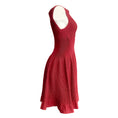 Load image into Gallery viewer, ALAÏA Burgundy Rib Knit Fit & Flare Short Casual Dress
