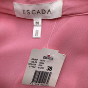 Escada Vintage Pink Long Sleeved Sheer Silk Dress