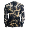 Load image into Gallery viewer, Huishan Zhang Black Lace Peplum Blouse
