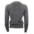 Load image into Gallery viewer, Chanel Pearl / Bead Trim Cashmere Cardigan Grey Sweater
