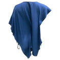 Load image into Gallery viewer, Roland Mouret Blue Hammered Asymmetrical Silk Blouse
