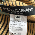 Load image into Gallery viewer, Dolce & Gabbana Tan / Blue / Black Striped Linen Cocktail Dress
