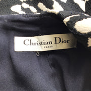 Christian Dior Paris Black and White Sleeveless Printed Dress