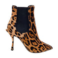 Load image into Gallery viewer, Dolce & Gabbana Brown Leopard Haalm Pony Boots/Booties
