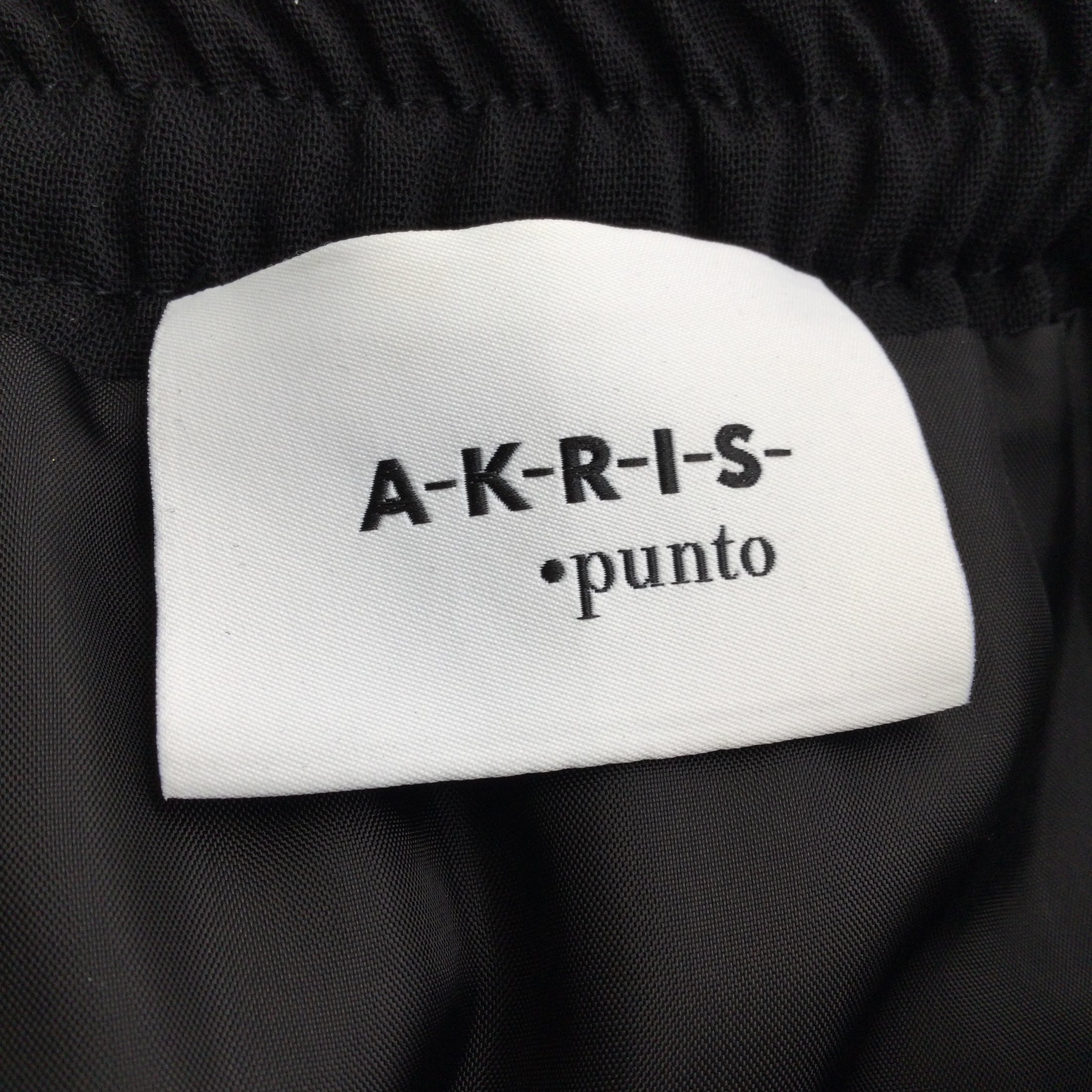 Akris Punto Black Drawstring Adjustable Elastic Waistband Skirt