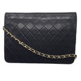 Load image into Gallery viewer, Chanel Classic Vintage Flap Black Lambskin Leather Shoulder Bag

