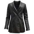 Load image into Gallery viewer, Giorgio Armani Black Stretchy Lambskin Leather Jacket
