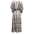 Load image into Gallery viewer, Cassandra Harper Multicolor Silk Belted Casual Maxi Dress

