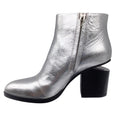 Load image into Gallery viewer, Alexander Wang Gabi Silver Metallic Leather Floating Heel Boots / Booties
