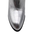 Load image into Gallery viewer, Alexander Wang Gabi Silver Metallic Leather Floating Heel Boots / Booties
