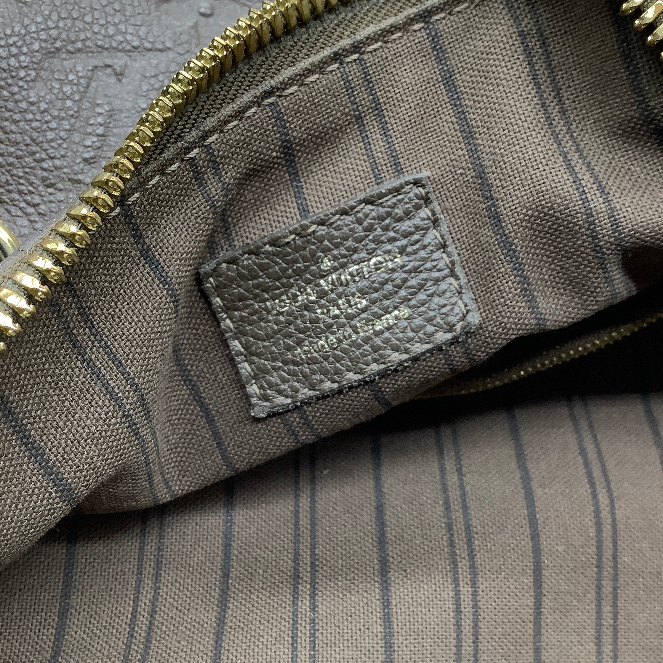 Louis Vuitton Lumineuse Monogram Empreinte Taupe Leather Tote