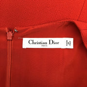 Dior Red Wool Flared Cocktail Dress
