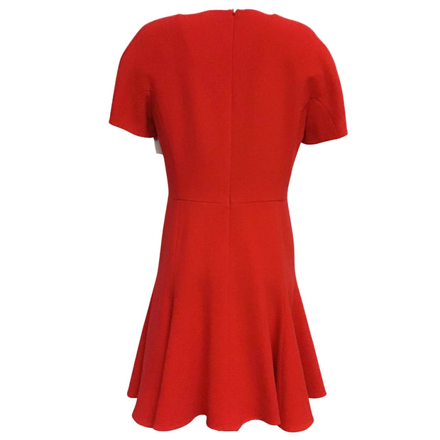Dior Red Wool Flared Cocktail Dress