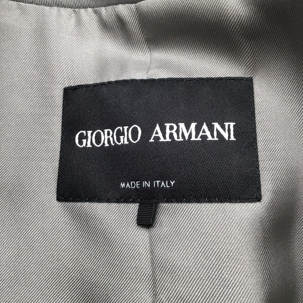 Giorgio Armani Grey Cashmere Tweed Blazer and Pants Two-Piece Suit Set