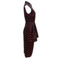 Load image into Gallery viewer, Simone Rocha Black and Red Floral Embroidered Sleeveless Satin Dress
