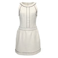 Load image into Gallery viewer, Chanel Ivory / Navy Trim Sleeveless Pique Casual Dress

