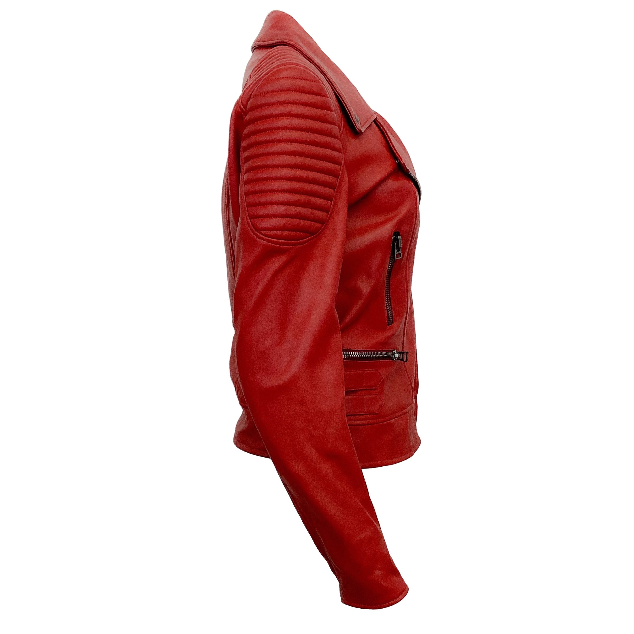 Tom Ford Red Leather Moto Jacket